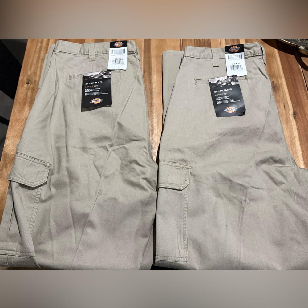 NWT dickies men’s cargo pants set of (2) 38x34